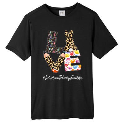 Instructional Technology Facilitator Love Easter Day Leopard Gift Tall Fusion ChromaSoft Performance T-Shirt