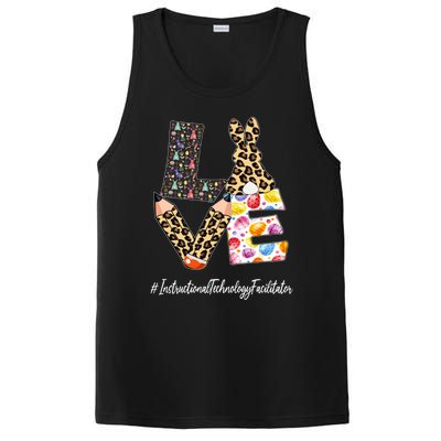 Instructional Technology Facilitator Love Easter Day Leopard Gift PosiCharge Competitor Tank