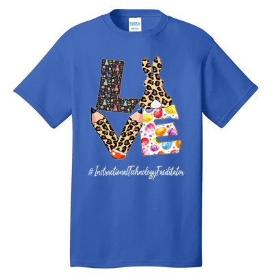 Instructional Technology Facilitator Love Easter Day Leopard Gift Tall T-Shirt