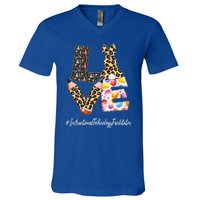 Instructional Technology Facilitator Love Easter Day Leopard Gift V-Neck T-Shirt