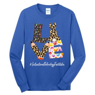 Instructional Technology Facilitator Love Easter Day Leopard Gift Tall Long Sleeve T-Shirt