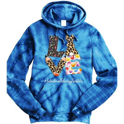 Instructional Technology Facilitator Love Easter Day Leopard Gift Tie Dye Hoodie