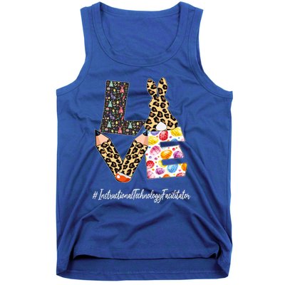 Instructional Technology Facilitator Love Easter Day Leopard Gift Tank Top