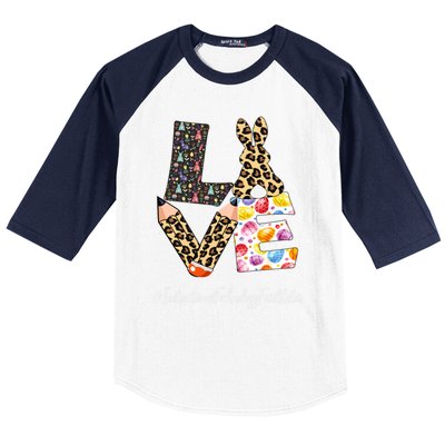 Instructional Technology Facilitator Love Easter Day Leopard Gift Baseball Sleeve Shirt