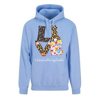 Instructional Technology Facilitator Love Easter Day Leopard Gift Unisex Surf Hoodie