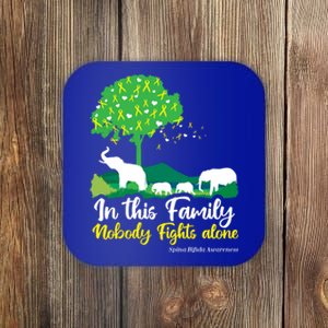 In This Family Nobody Fights Alone Support Fight Gift Coaster