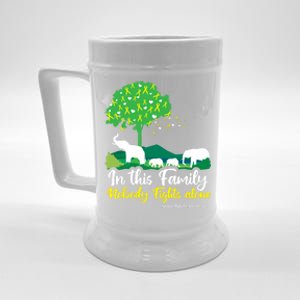 In This Family Nobody Fights Alone Support Fight Gift Beer Stein