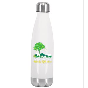 In This Family Nobody Fights Alone Support Fight Gift Stainless Steel Insulated Water Bottle