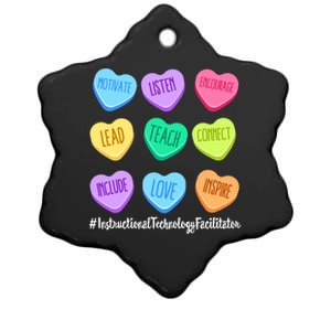 Instructional Technology Facilitator Valentines Day Heart Gift Ceramic Star Ornament