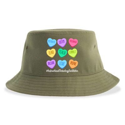 Instructional Technology Facilitator Valentines Day Heart Gift Sustainable Bucket Hat