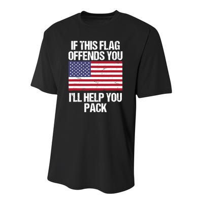 If This Flag Offends You I'll Help You Pack Design Veteran T Youth Performance Sprint T-Shirt