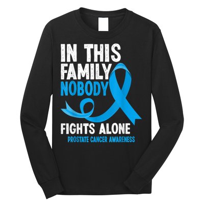 In This Family Nobody Fights Alone Prostate Cancer Awareness Long Sleeve Shirt