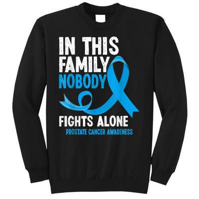 In This Family Nobody Fights Alone Prostate Cancer Awareness Sweatshirt