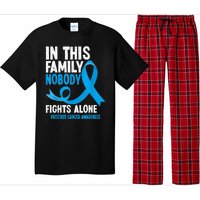 In This Family Nobody Fights Alone Prostate Cancer Awareness Pajama Set