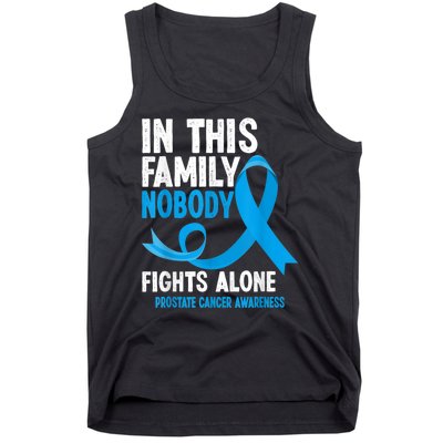 In This Family Nobody Fights Alone Prostate Cancer Awareness Tank Top