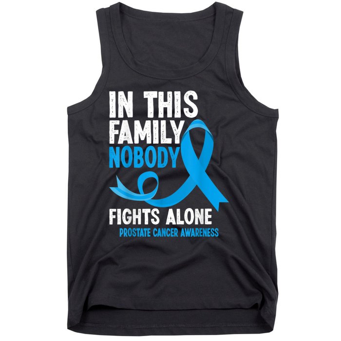 In This Family Nobody Fights Alone Prostate Cancer Awareness Tank Top