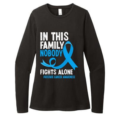 In This Family Nobody Fights Alone Prostate Cancer Awareness Womens CVC Long Sleeve Shirt