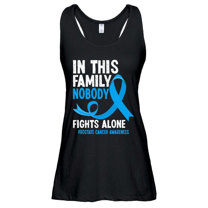 In This Family Nobody Fights Alone Prostate Cancer Awareness Ladies Essential Flowy Tank