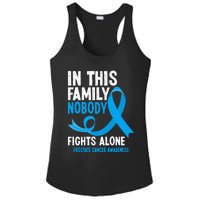 In This Family Nobody Fights Alone Prostate Cancer Awareness Ladies PosiCharge Competitor Racerback Tank