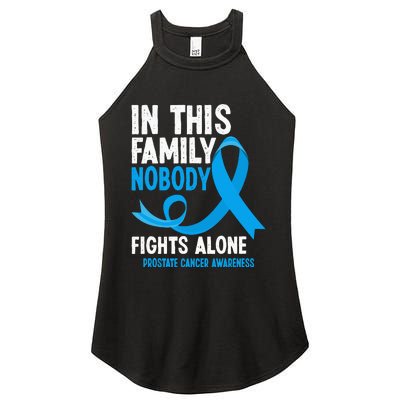 In This Family Nobody Fights Alone Prostate Cancer Awareness Women's Perfect Tri Rocker Tank