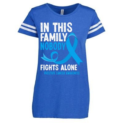 In This Family Nobody Fights Alone Prostate Cancer Awareness Enza Ladies Jersey Football T-Shirt