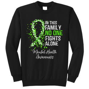 In This Family No One Fights Alone Mental Health Awareness Sweatshirt