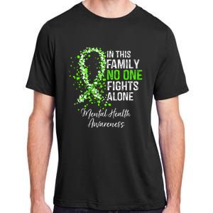 In This Family No One Fights Alone Mental Health Awareness Adult ChromaSoft Performance T-Shirt