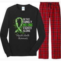 In This Family No One Fights Alone Mental Health Awareness Long Sleeve Pajama Set