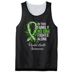 In This Family No One Fights Alone Mental Health Awareness Mesh Reversible Basketball Jersey Tank