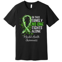 In This Family No One Fights Alone Mental Health Awareness Premium T-Shirt