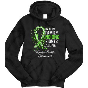 In This Family No One Fights Alone Mental Health Awareness Tie Dye Hoodie