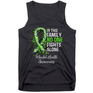 In This Family No One Fights Alone Mental Health Awareness Tank Top