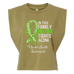 In This Family No One Fights Alone Mental Health Awareness Garment-Dyed Women's Muscle Tee