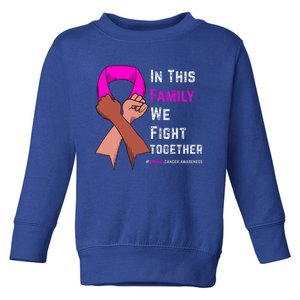 In This Family We Fight Together Breast Cancer Awareness Meaningful Gift Toddler Sweatshirt