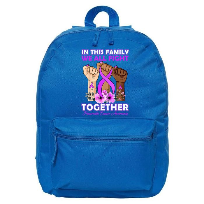 In This Family We Fight Together Pancreatic Cancer Awareness Great Gift 16 in Basic Backpack