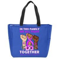 In This Family We Fight Together Pancreatic Cancer Awareness Great Gift Zip Tote Bag