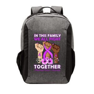 In This Family We Fight Together Pancreatic Cancer Awareness Great Gift Vector Backpack