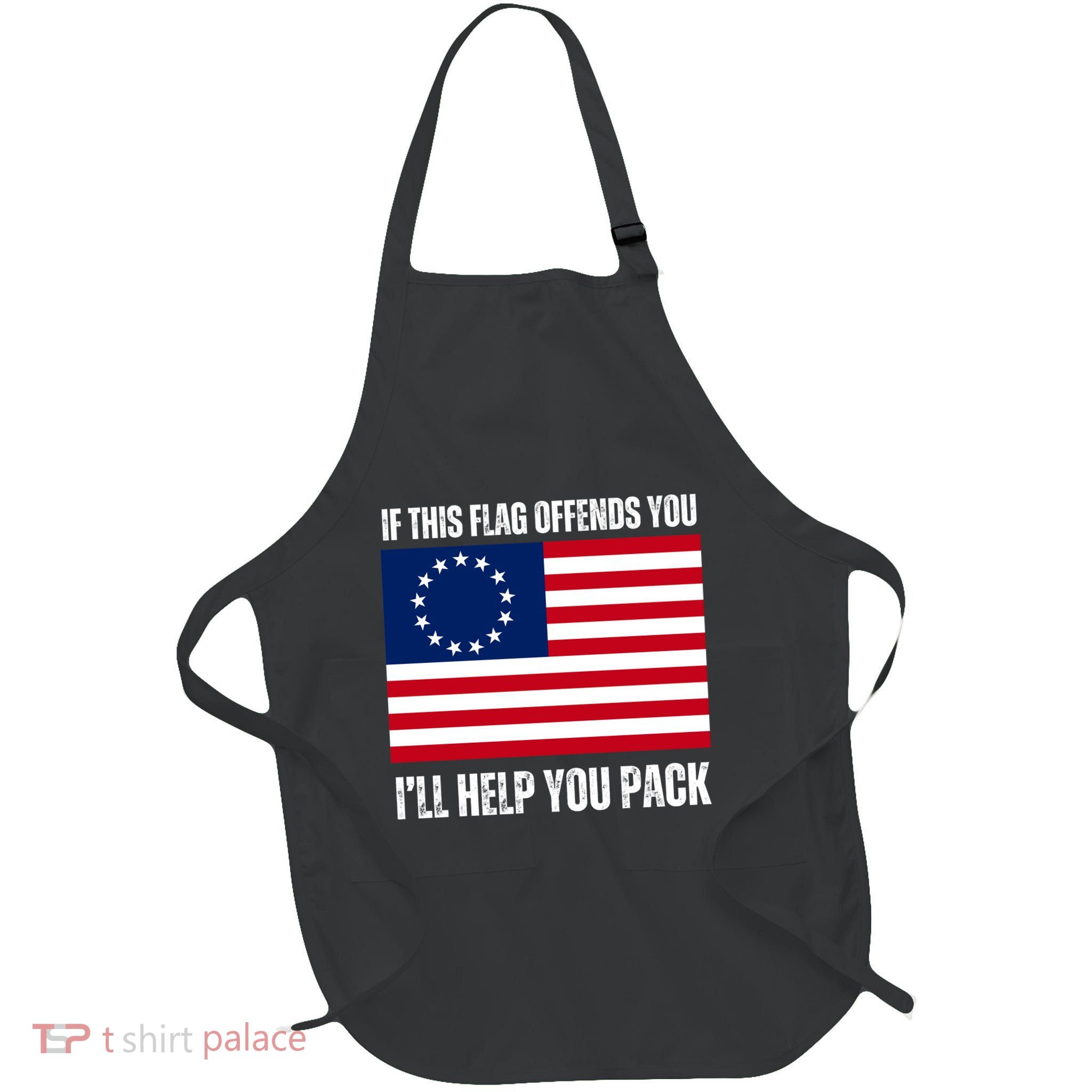 If This Flag Offends You Ill Help You Pack Full-Length Apron With Pockets