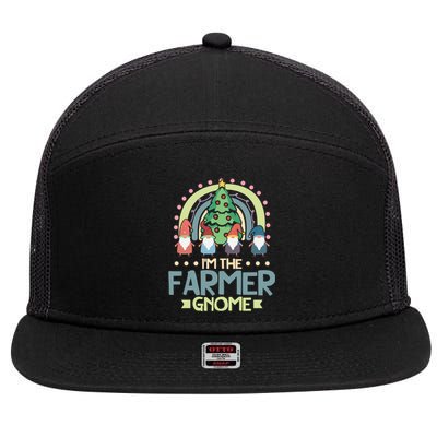 IM The Farmer Gnome Family Matching Christmas Great Gift 7 Panel Mesh Trucker Snapback Hat