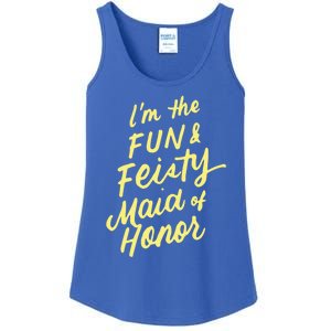 I'm The Fun And Feisty Maid Of Honor Bachelorette Party Moh Funny Gift Ladies Essential Tank