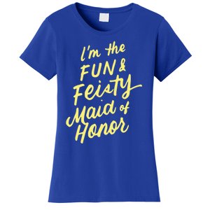 I'm The Fun And Feisty Maid Of Honor Bachelorette Party Moh Funny Gift Women's T-Shirt