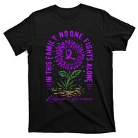 In This Family No One Fight Alone Alzheimer’s Awareness T-Shirt