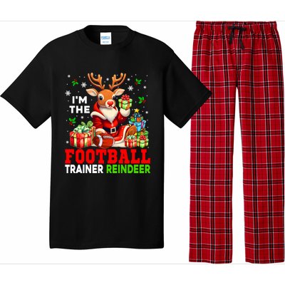 IM The Football Trainer Reindeer Christmas Reindeer Player Great Gift Pajama Set