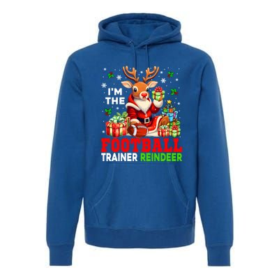 IM The Football Trainer Reindeer Christmas Reindeer Player Great Gift Premium Hoodie