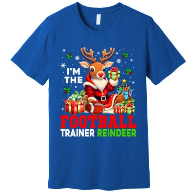 IM The Football Trainer Reindeer Christmas Reindeer Player Great Gift Premium T-Shirt