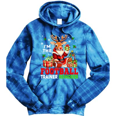 IM The Football Trainer Reindeer Christmas Reindeer Player Great Gift Tie Dye Hoodie