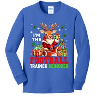 IM The Football Trainer Reindeer Christmas Reindeer Player Great Gift Kids Long Sleeve Shirt