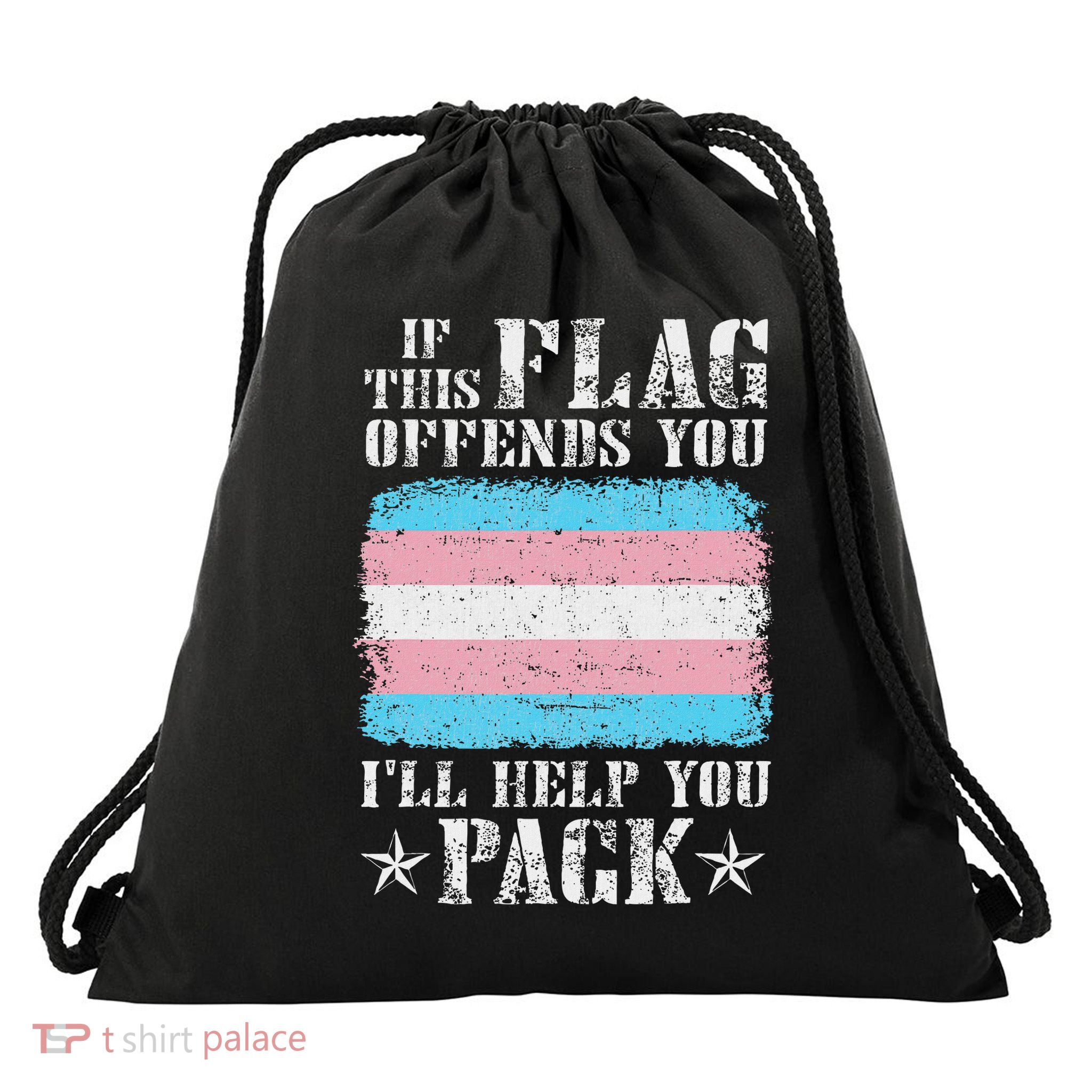 If This Flag Offends You I'll Help You Pack Funny Drawstring Bag