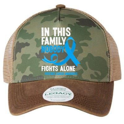 In This Family Nobody Fights Alone Prostate Cancer Awareness Legacy Tie Dye Trucker Hat