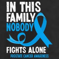 In This Family Nobody Fights Alone Prostate Cancer Awareness 7 Panel Mesh Trucker Snapback Hat
